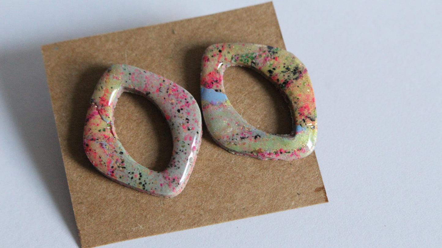 Confetti Dreams Abstract Hoop Earring