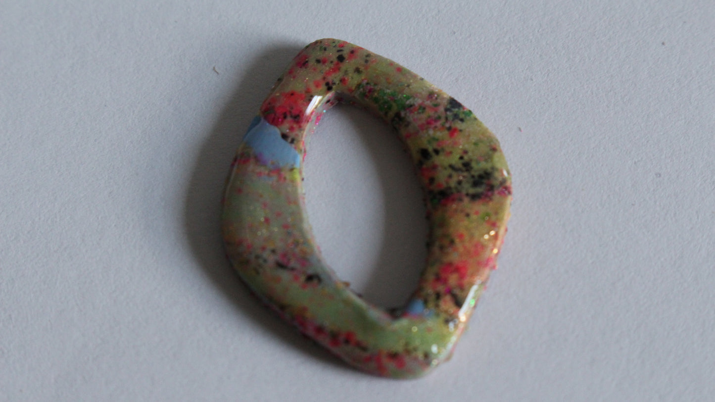 Confetti Dreams Abstract Hoop Earring