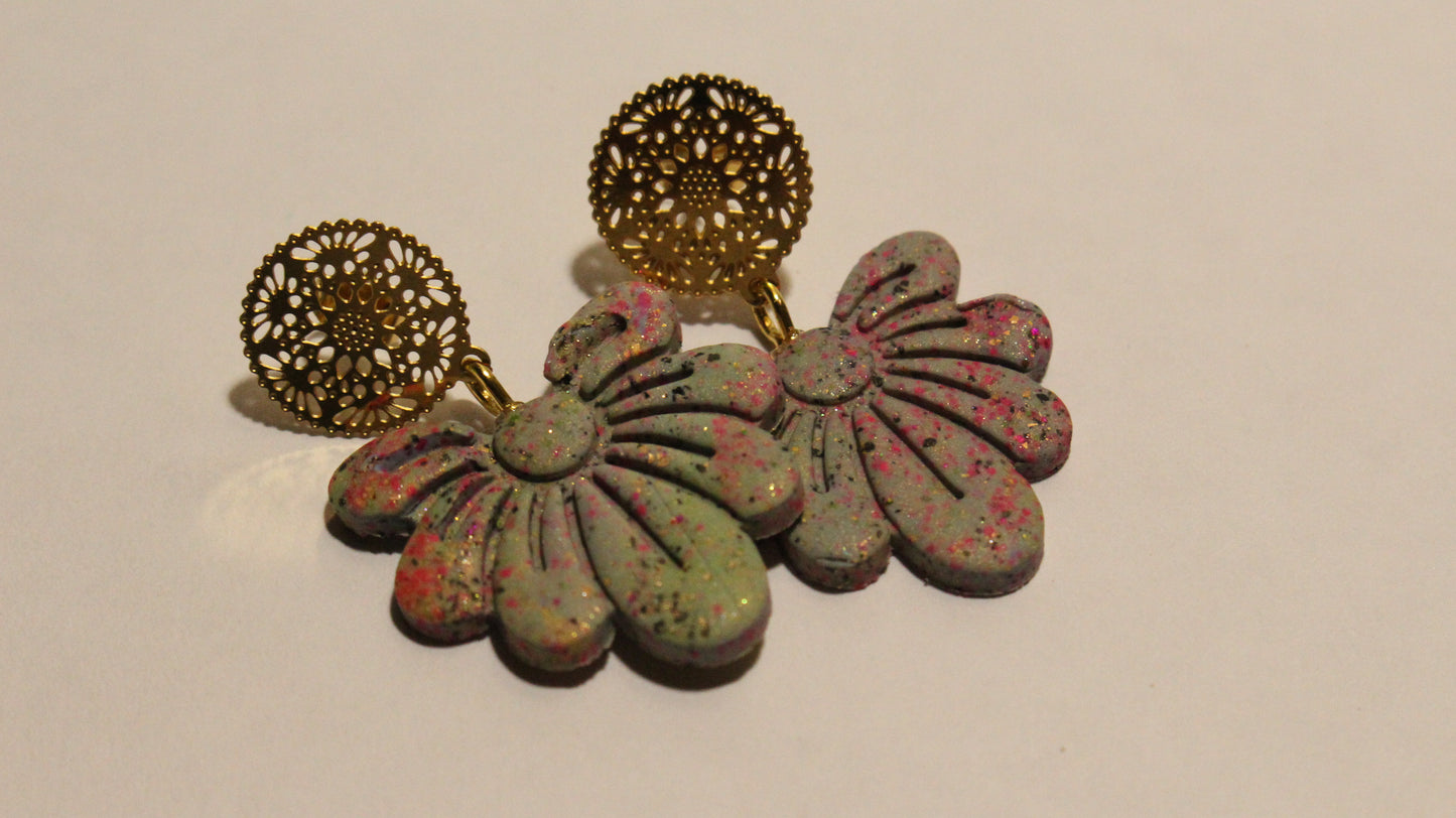 Boho Blossom Filigree Statement Earrings