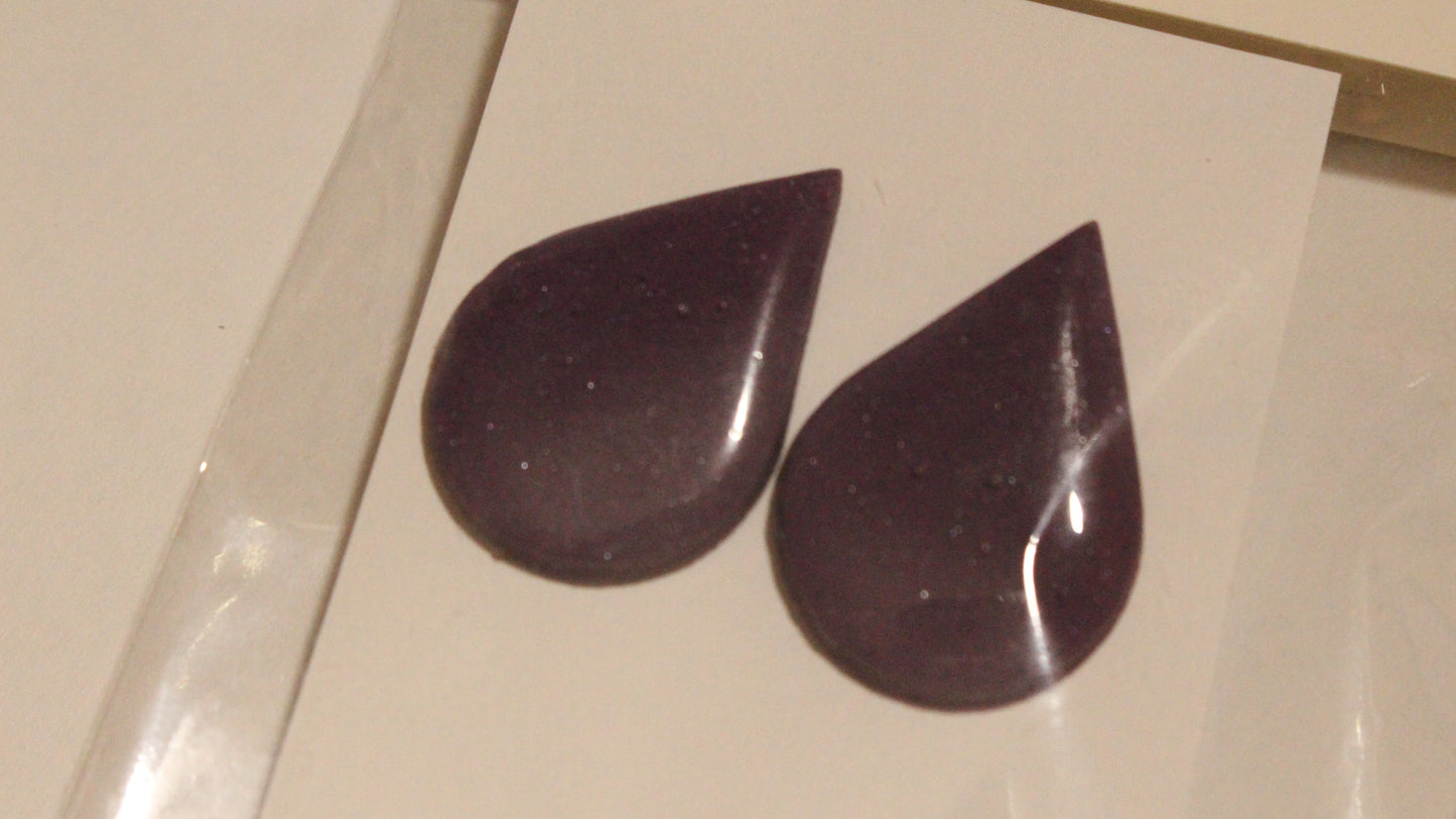 Plum Stardust Teardrop Earrings