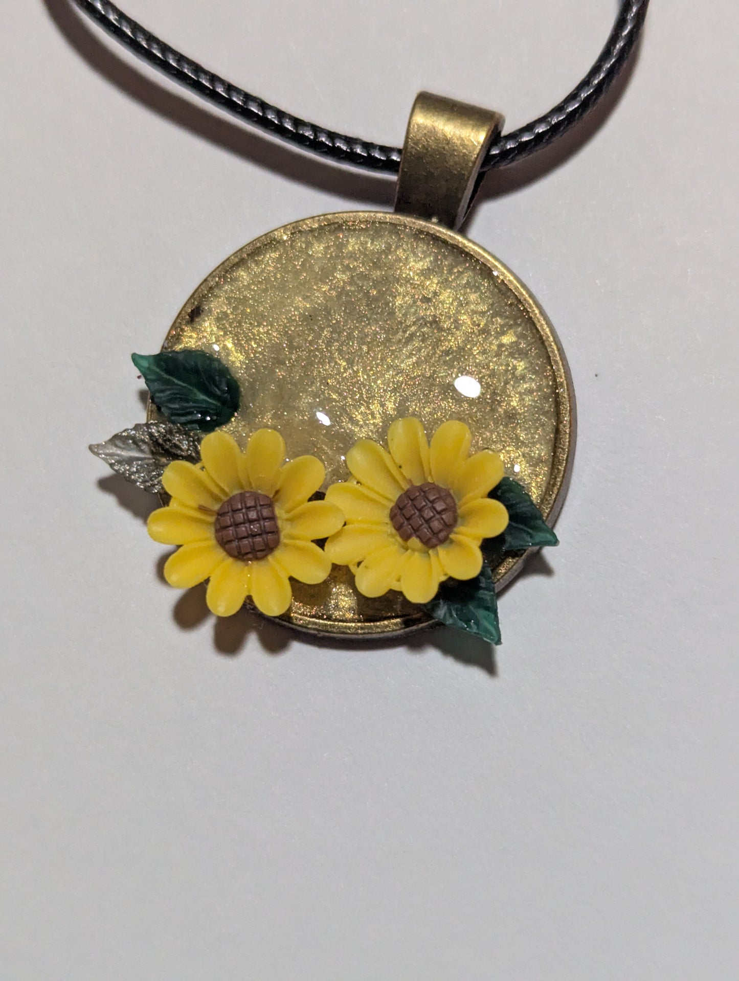 Sunflower Charm Pendant Necklace