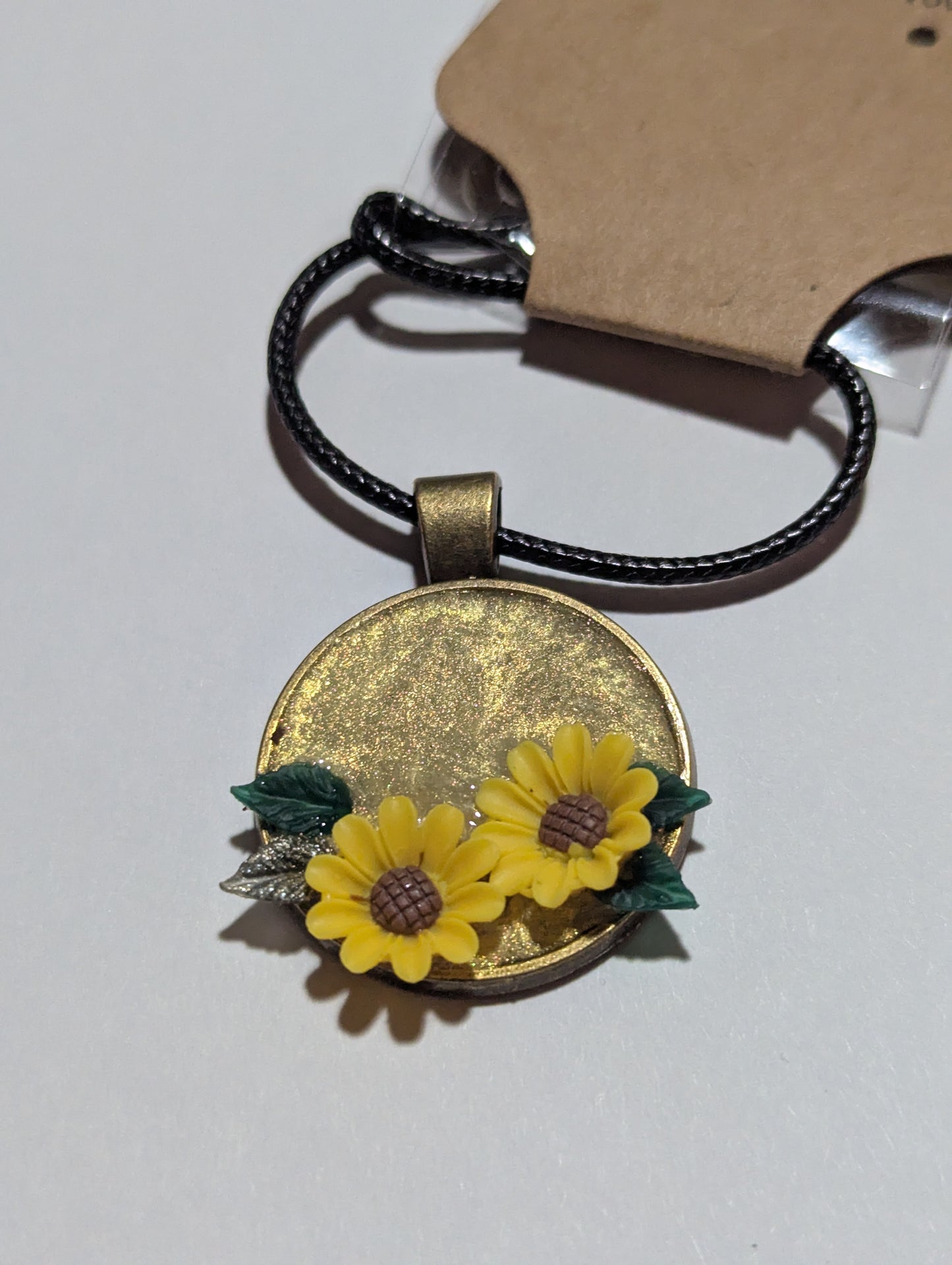 Sunflower Charm Pendant Necklace