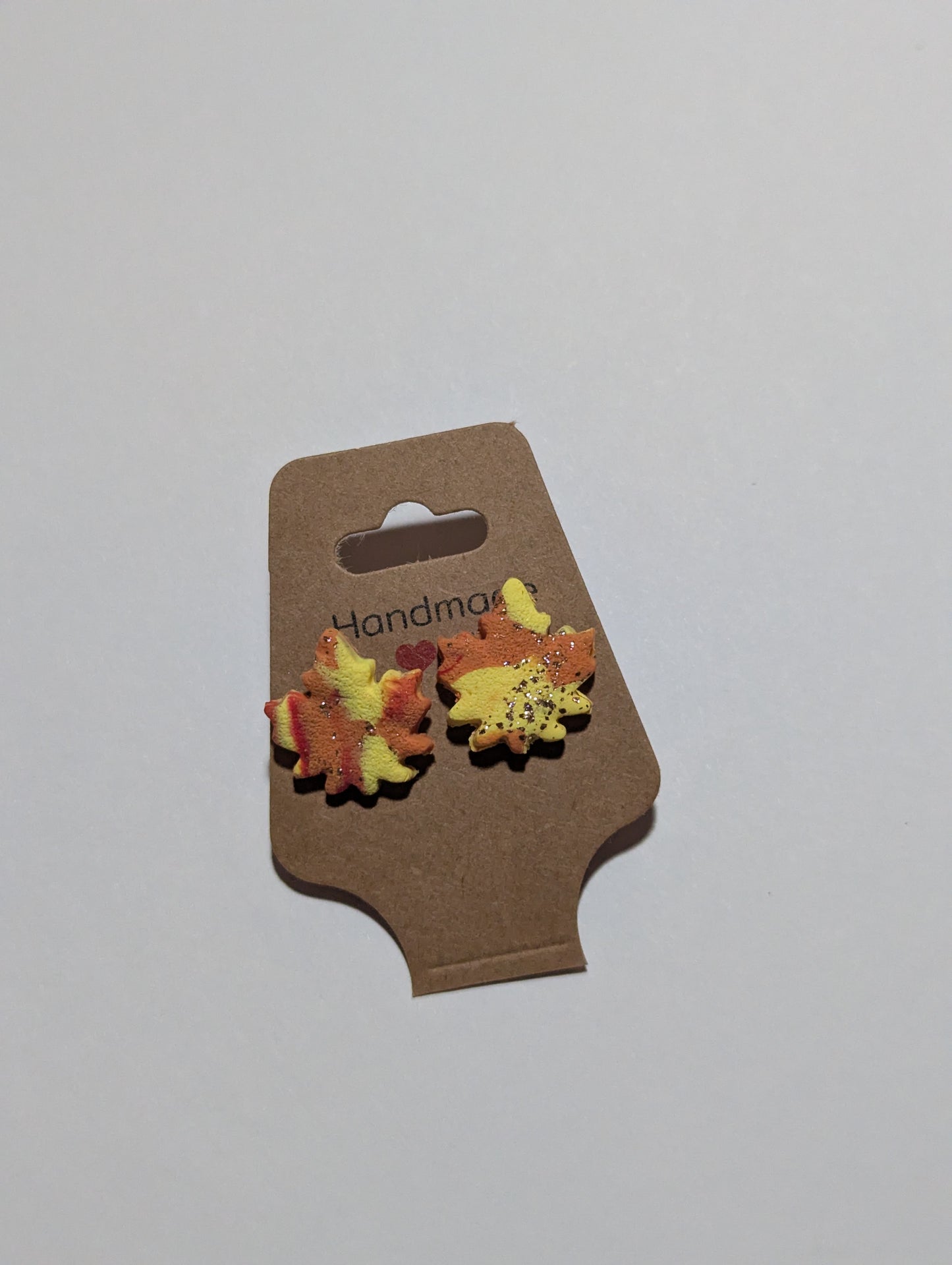 Autumn Maple Leaf Stud Earrings – Handmade Fall Jewelry