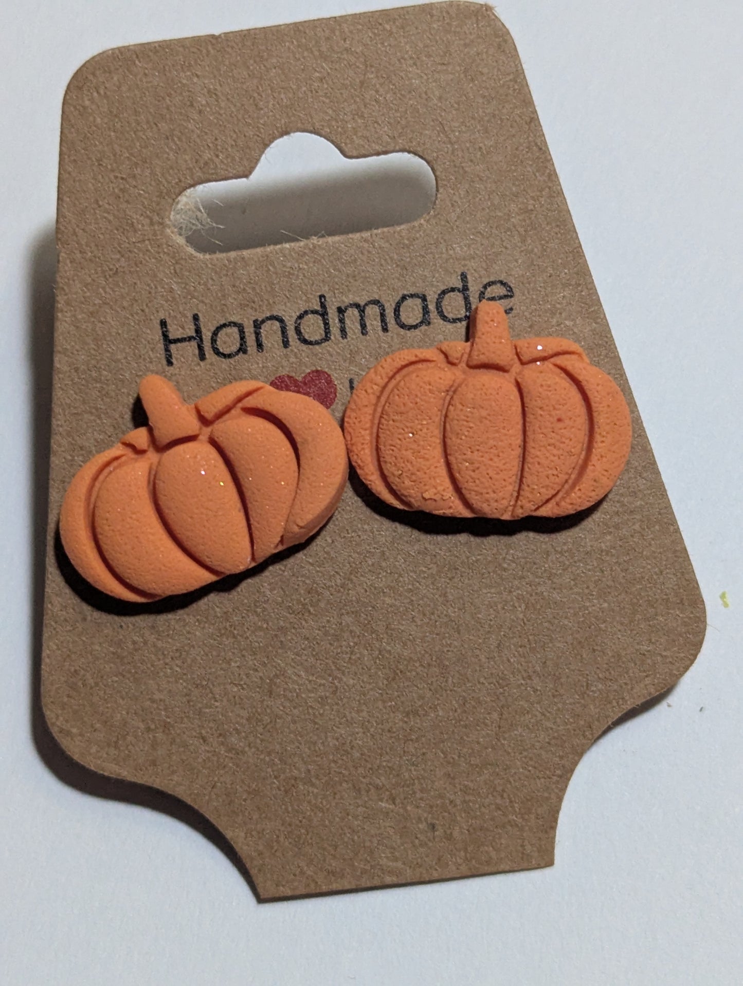 Pumpkin Spice Handmade Stud Earrings – Cute Fall Polymer Clay Jewelry, Autumn Gift