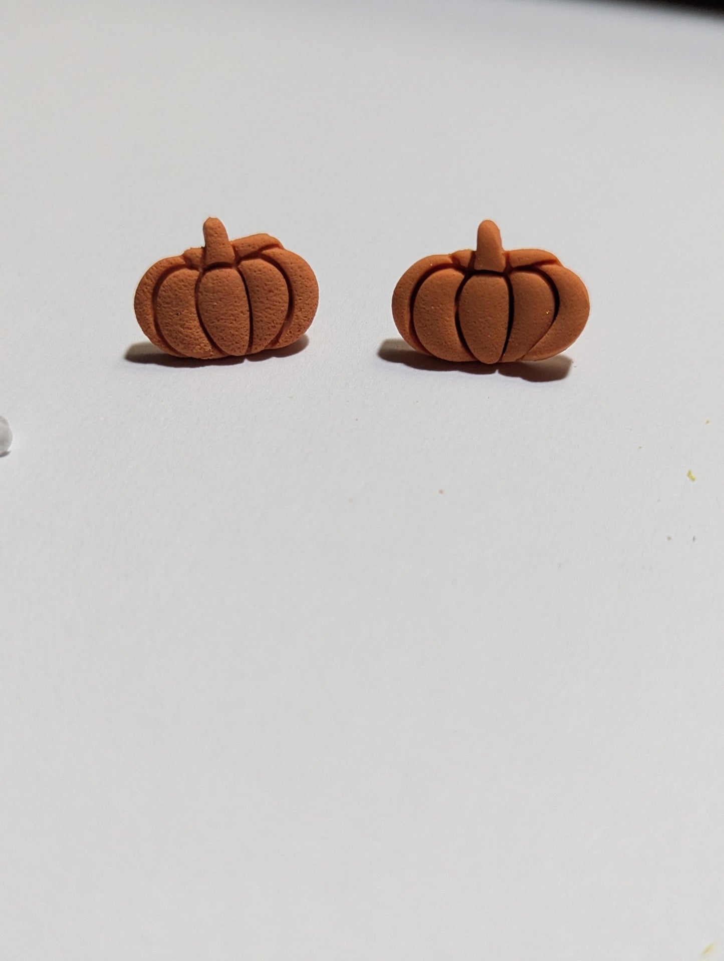 Pumpkin Spice Handmade Stud Earrings – Cute Fall Polymer Clay Jewelry, Autumn Gift