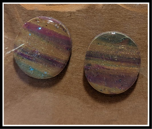 Cosmic Dreamscape Round Stud Earrings