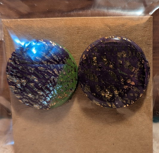 Midnight Mosaic Stud Earrings