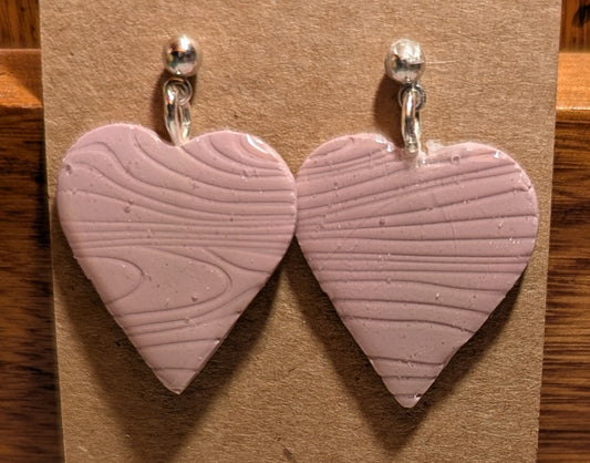 Lavender Love Heart Earrings