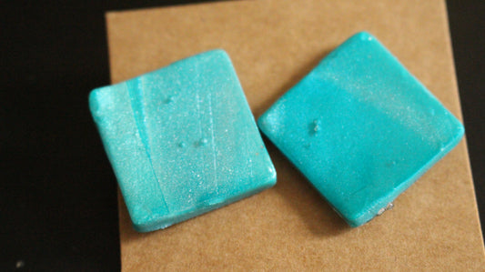 Turquoise Dream Square Stud Earrings