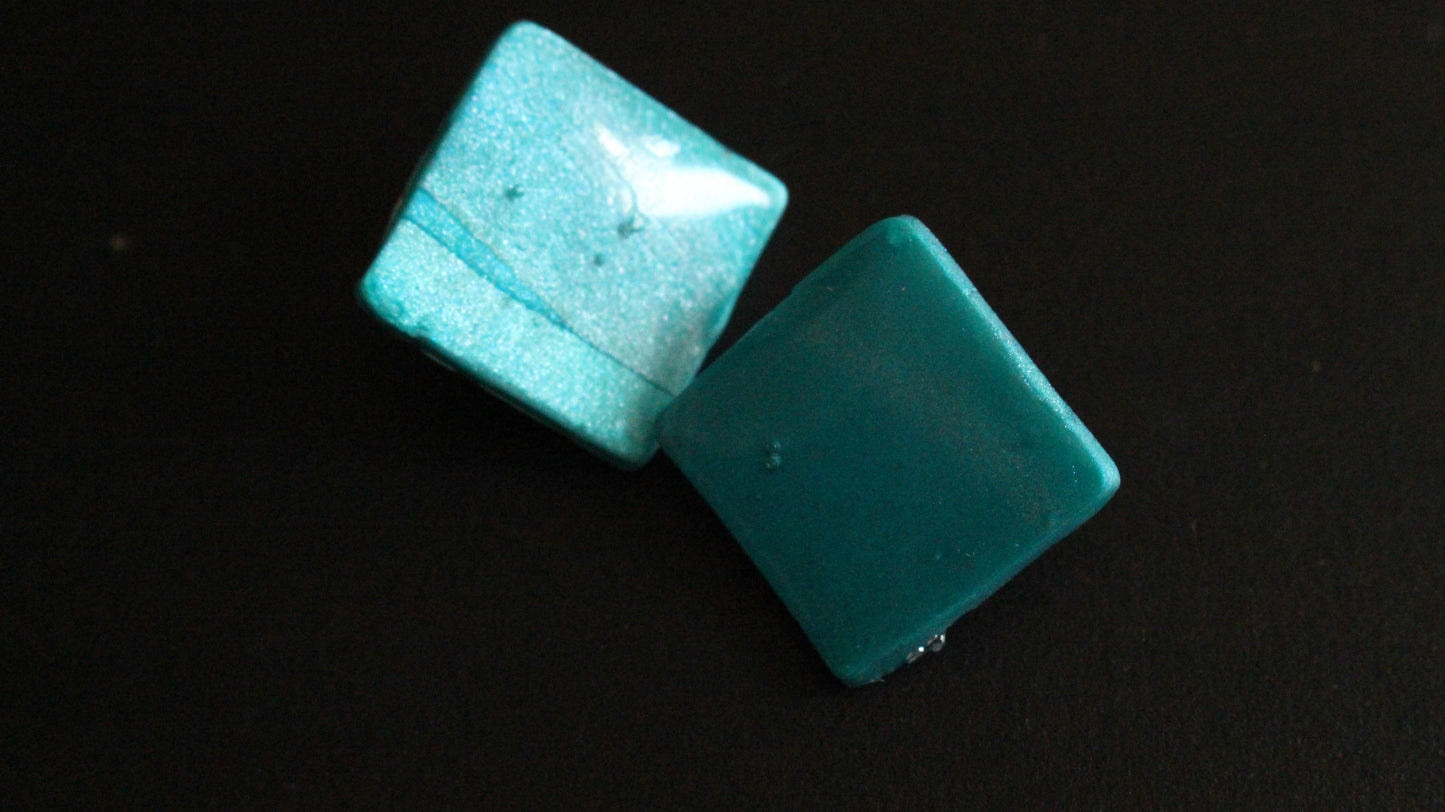 Turquoise Dream Square Stud Earrings