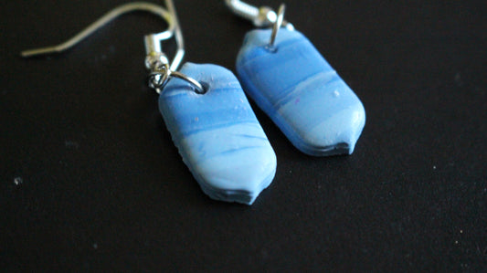 Blue Skies Rectangle Dangle Earrings