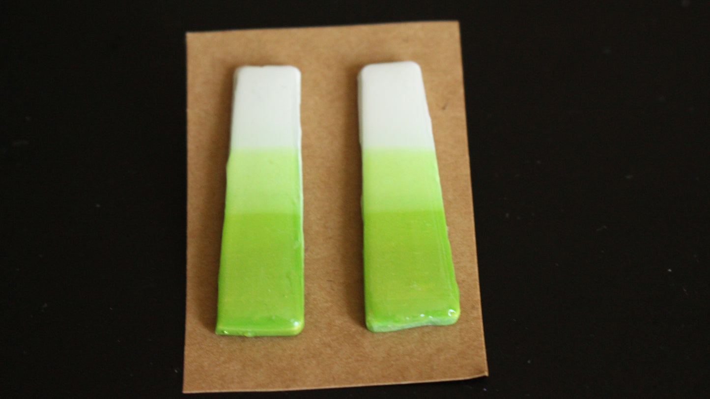 Emerald Horizon Rectangle Earrings