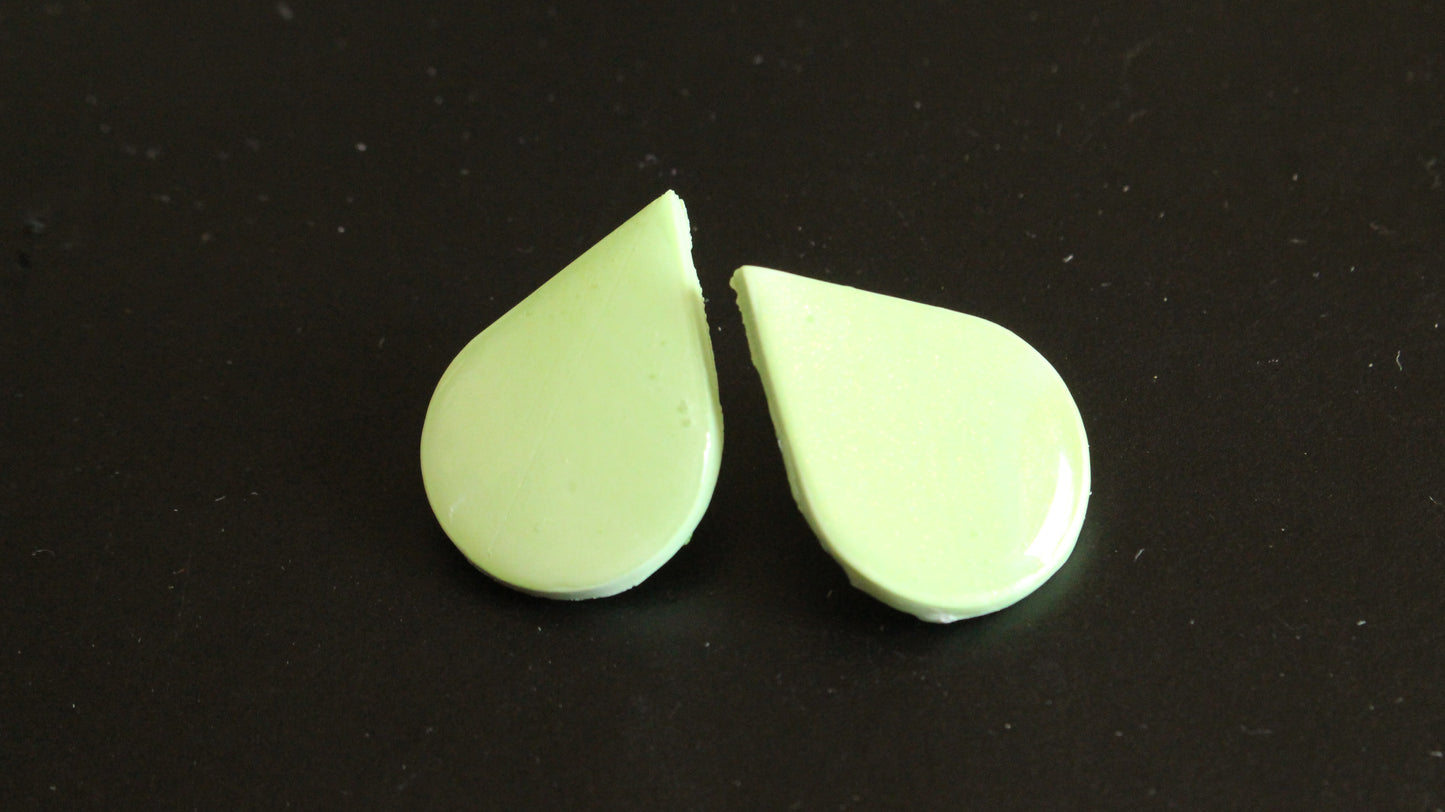 Lime Glow Teardrop Earrings