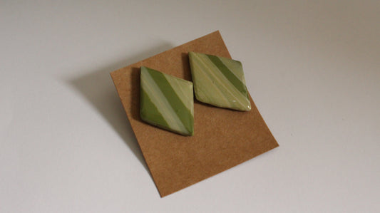 Olive Grove Geometric Stud Earrings