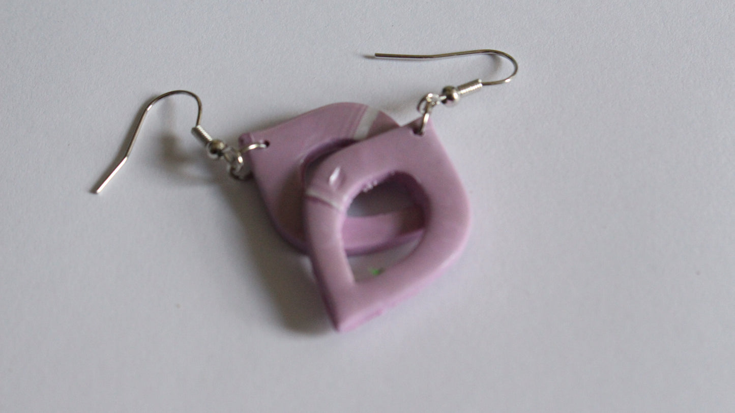 Lavender Breeze Modern Drop Earrings