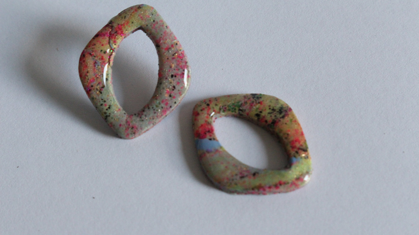 Confetti Dreams Abstract Hoop Earring