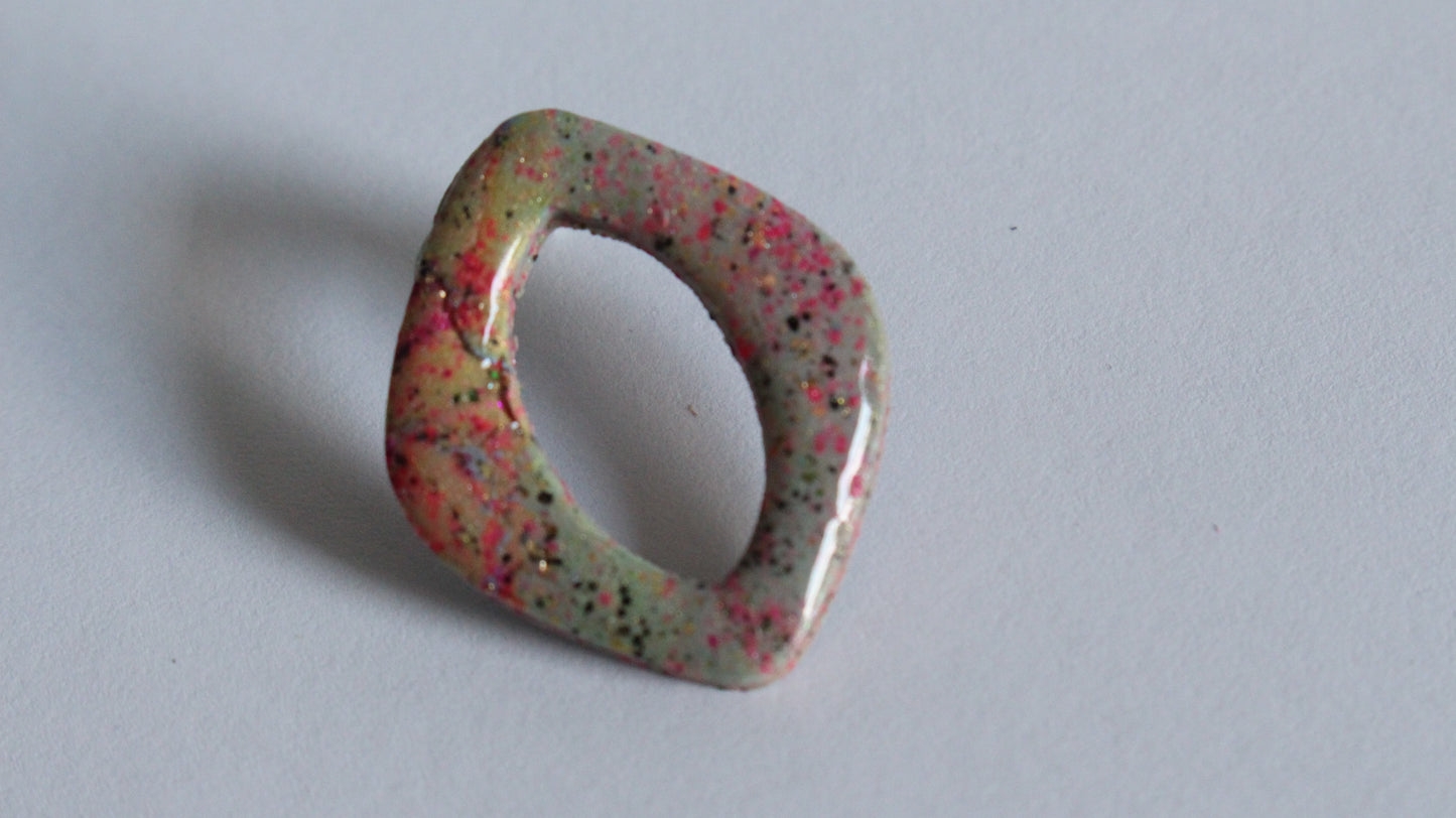 Confetti Dreams Abstract Hoop Earring