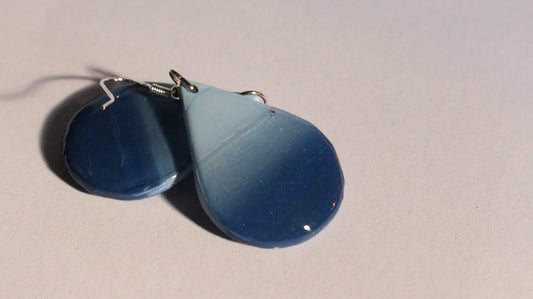 Blue Ombre Teardrop Dangle Earrings