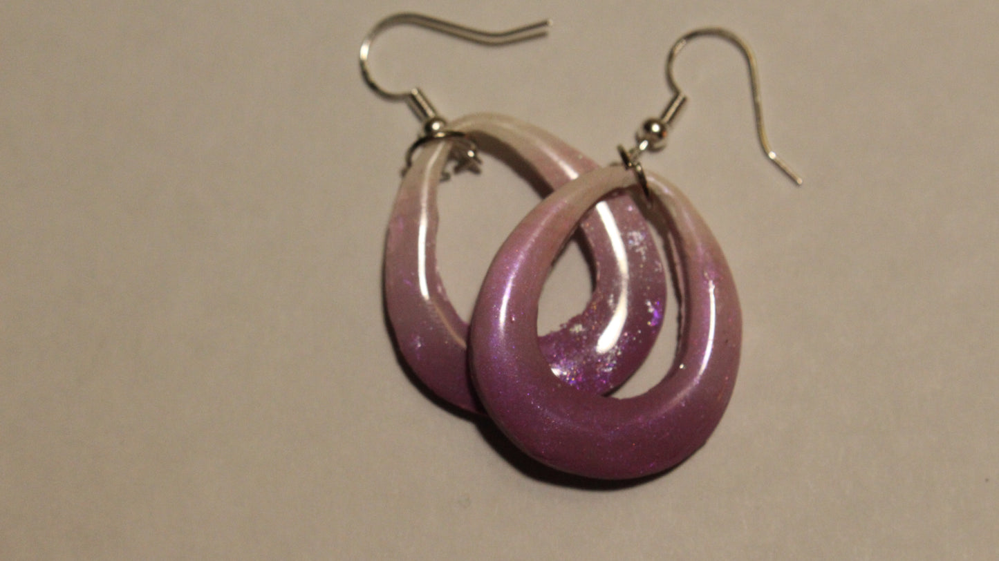 Violet Dream: Handmade Gradient Purple Dangle Earrings