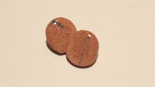 Blush Confetti Round Stud Earrings