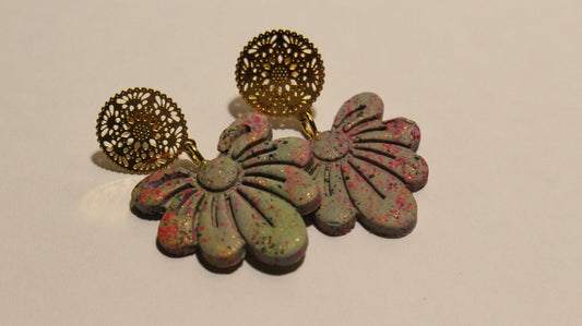 Boho Blossom Filigree Statement Earrings