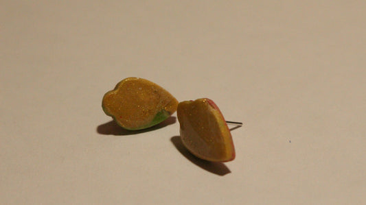 Golden Glow Abstract Studs