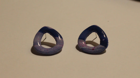 Blueberry Swirl Teardrop Earrings