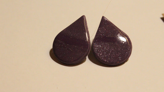 Plum Sparkle Teardrop Earrings