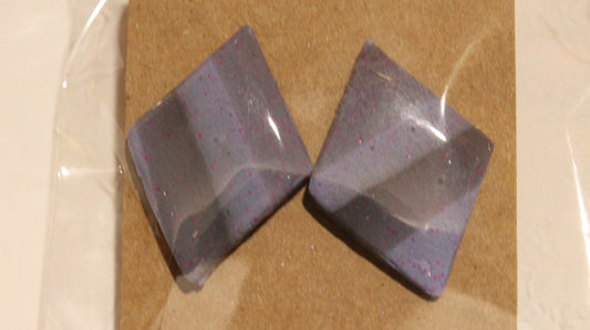 Violet Twilight Geometric Studs