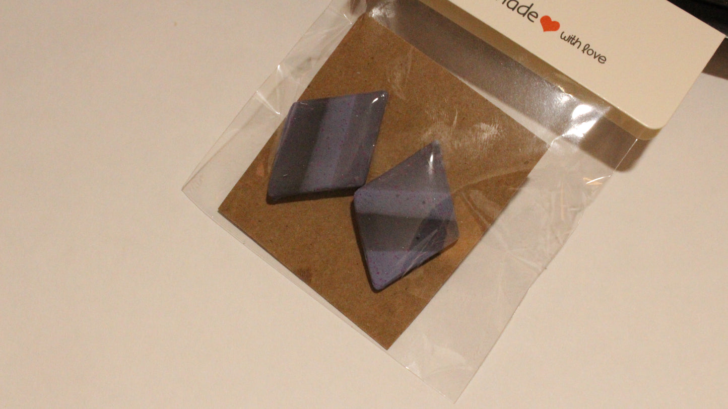 Violet Twilight Geometric Studs