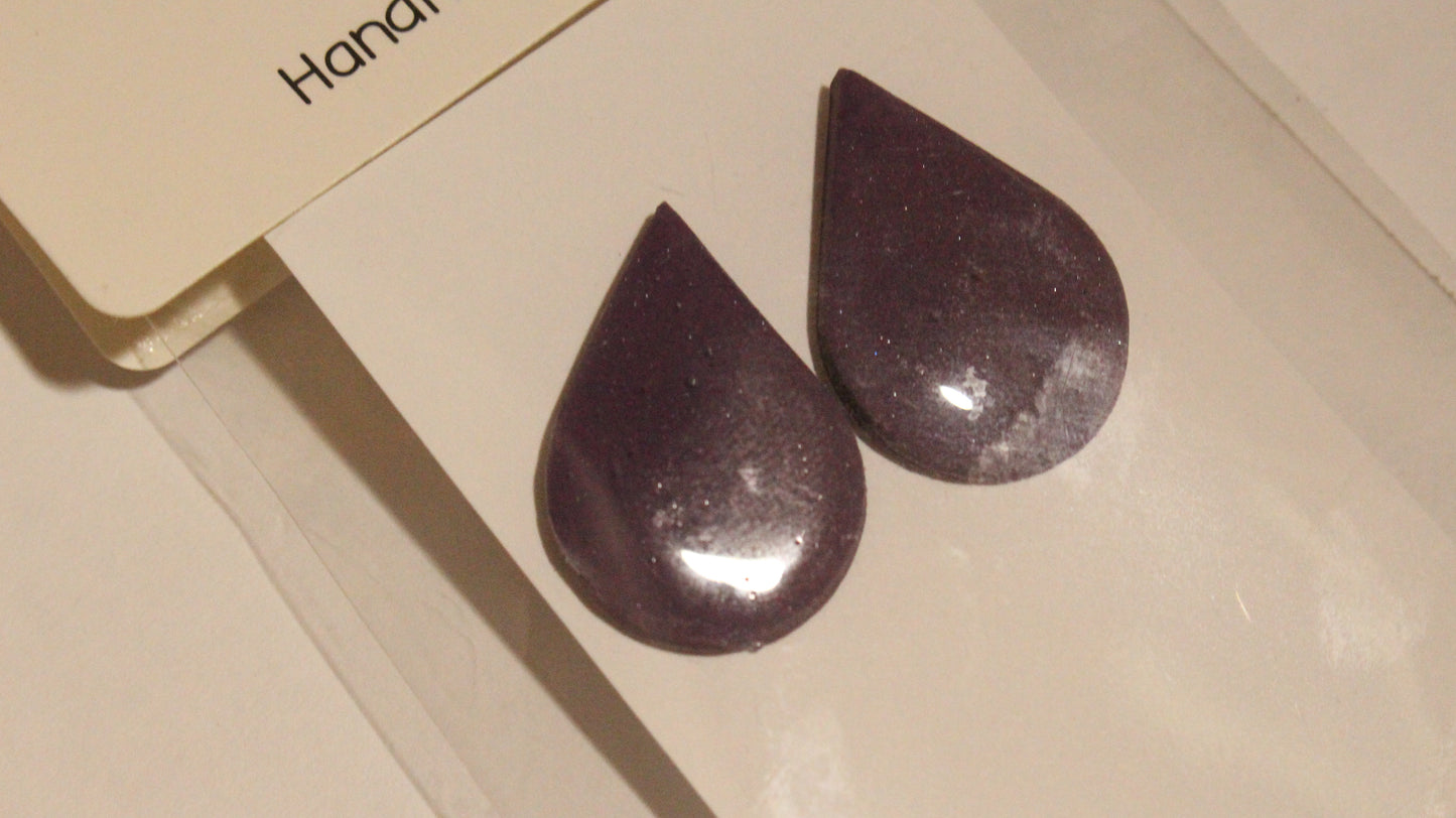 Plum Stardust Teardrop Earrings