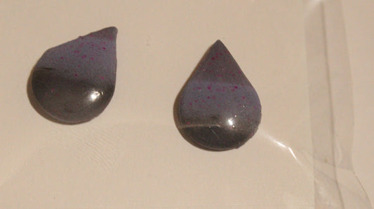 Mystic Midnight Teardrop Earrings – Handcrafted Purple & Black Gradient Statement Jewelry