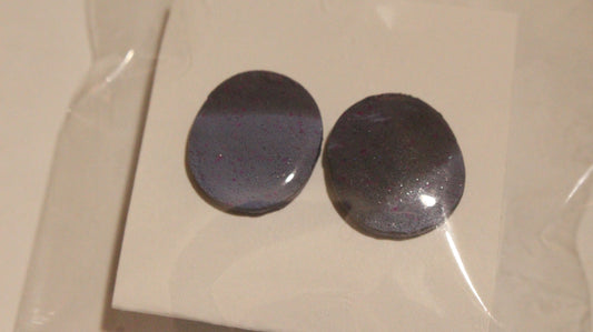 Midnight Galaxy Resin Stud Earrings – Handcrafted Cosmic Elegance