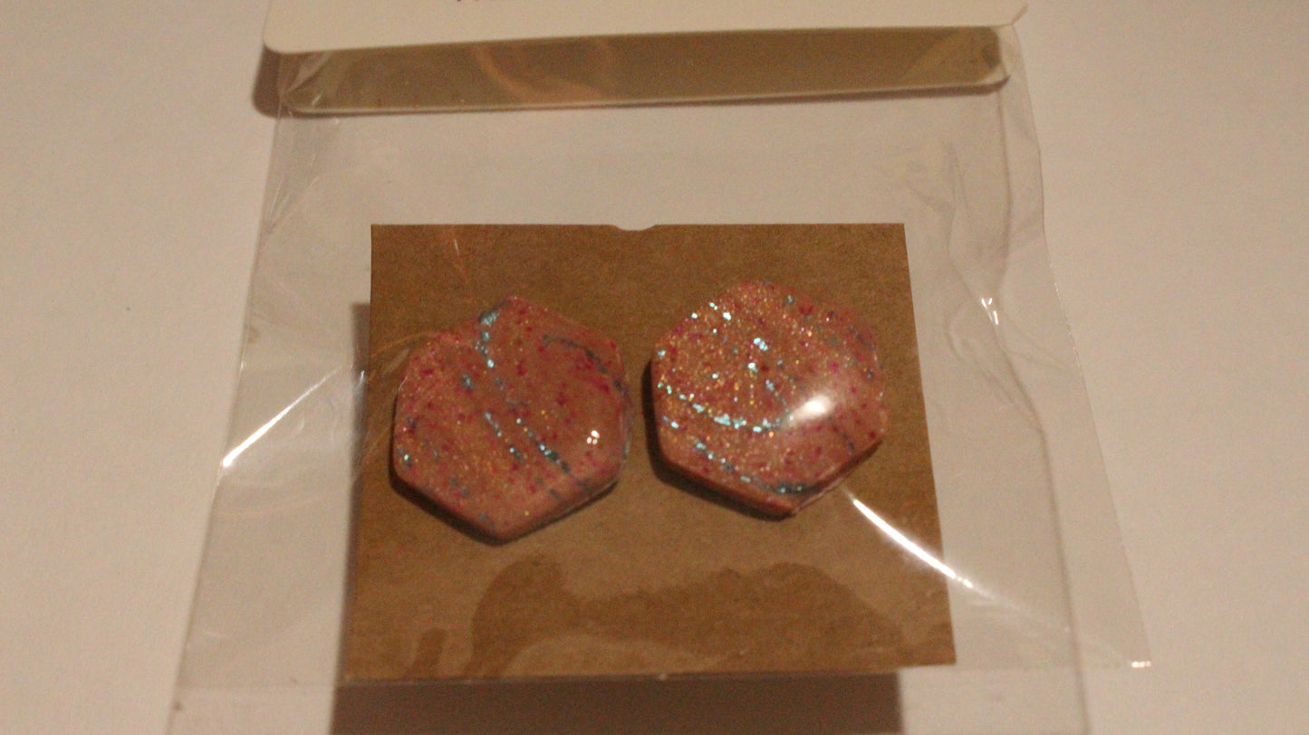 Cotton Candy Sparkle Studs