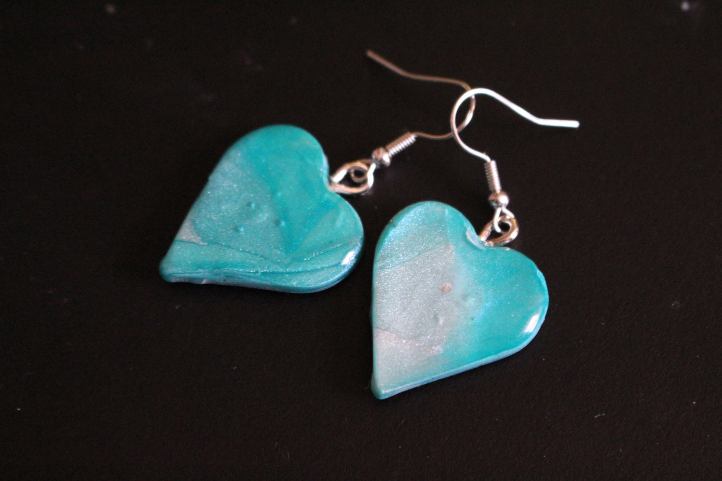Turquoise Dream Heart Dangle Earrings