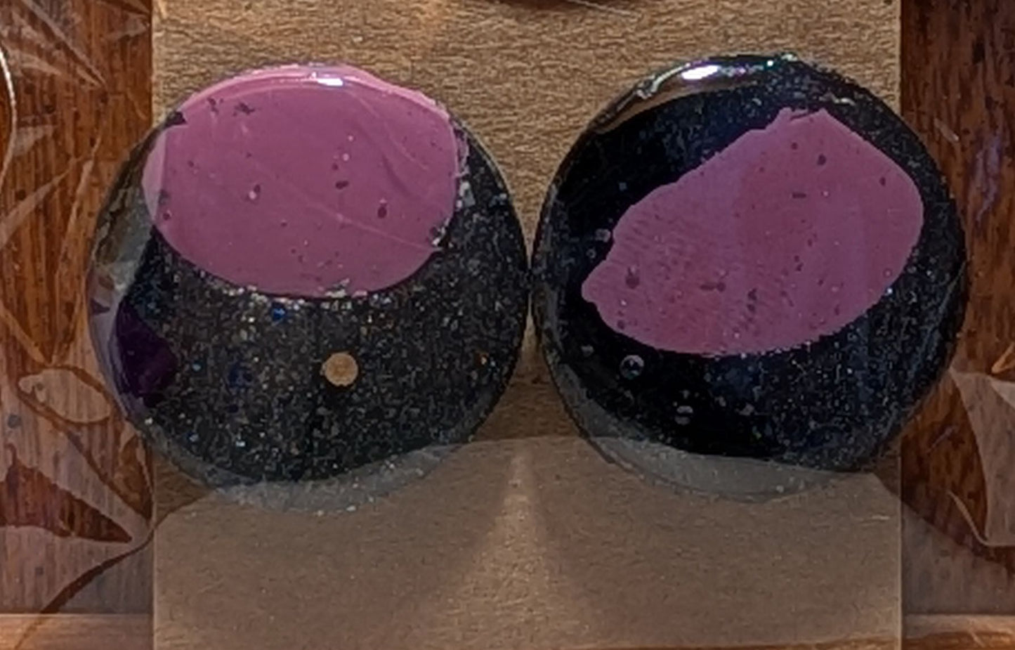 Midnight Plum Galaxy Studs