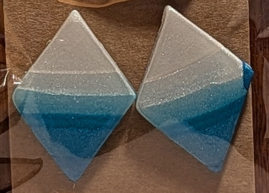 Arctic Wave Diamond Stud Earrings