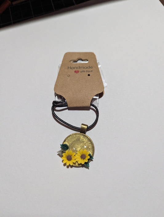 Sunflower Charm Pendant Necklace