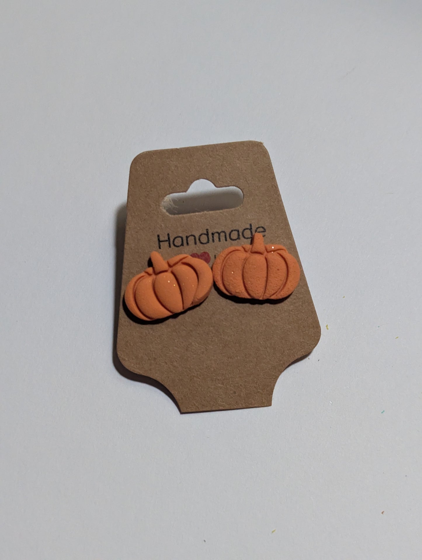 Pumpkin Spice Handmade Stud Earrings – Cute Fall Polymer Clay Jewelry, Autumn Gift