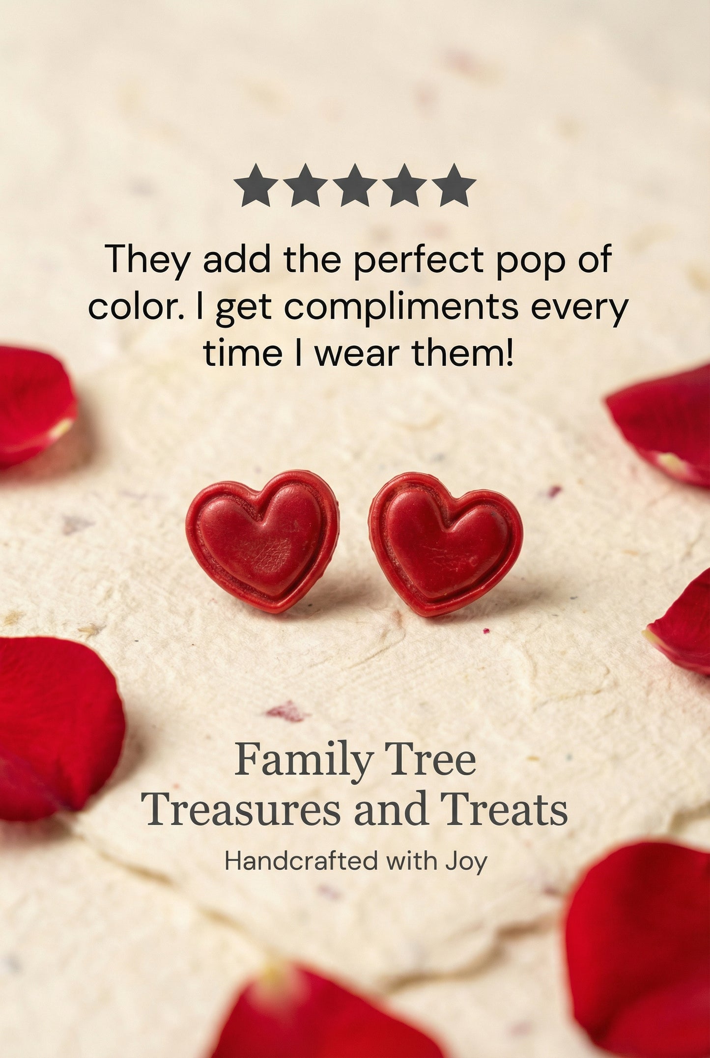 Red Heart Earrings — Sweet & Simple