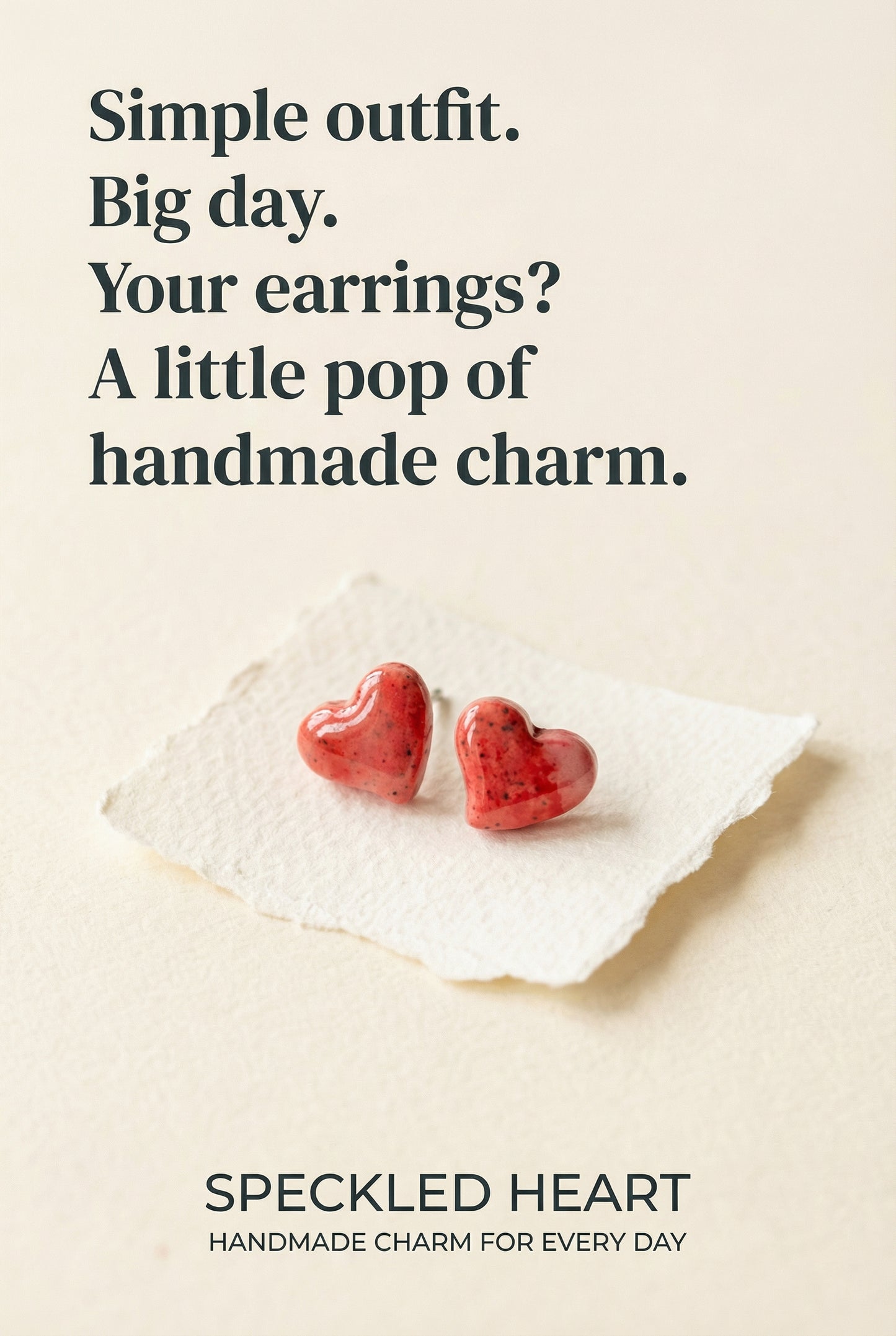 Speckled Heart Earrings