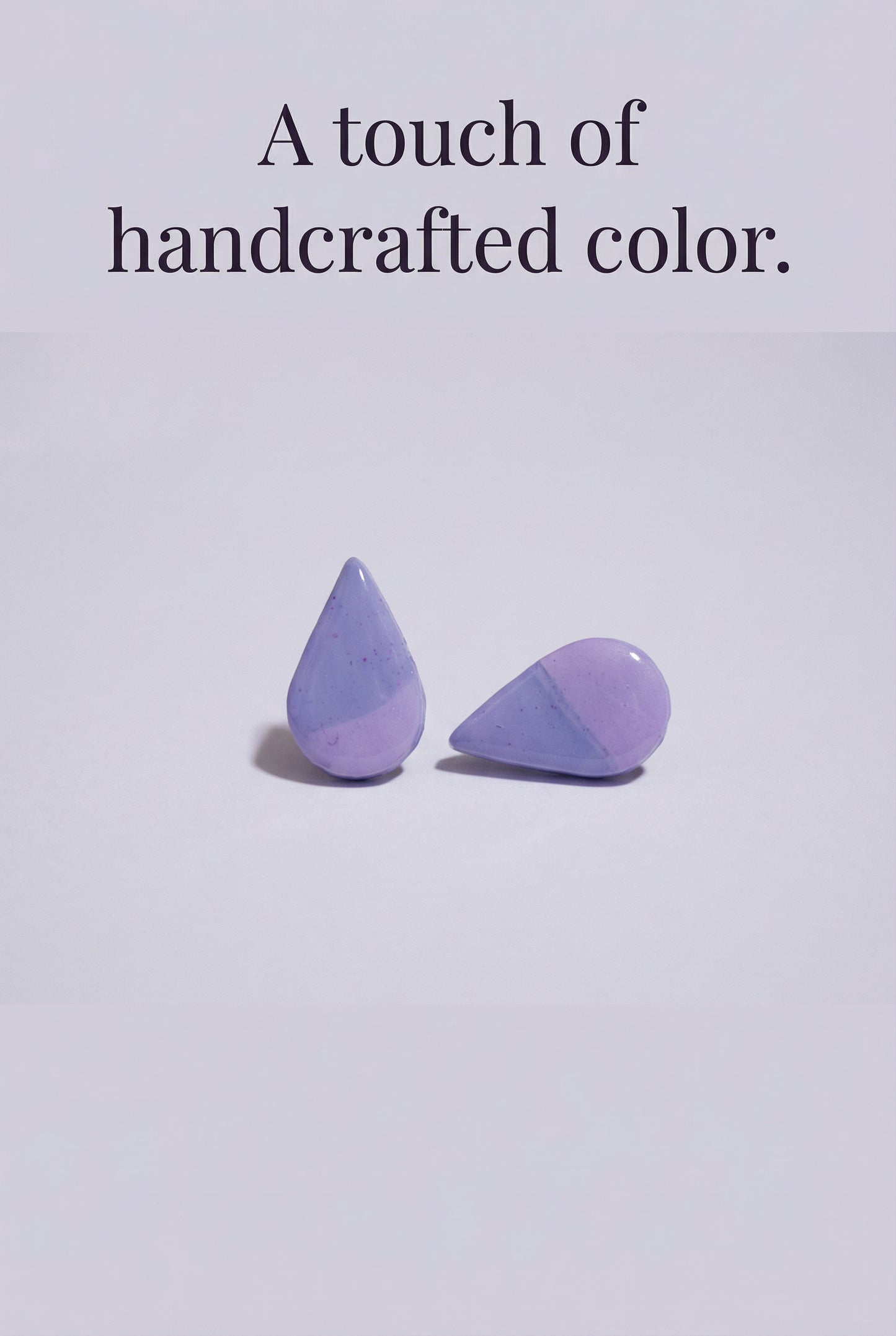 Lavender Haze Teardrop Stud Earrings