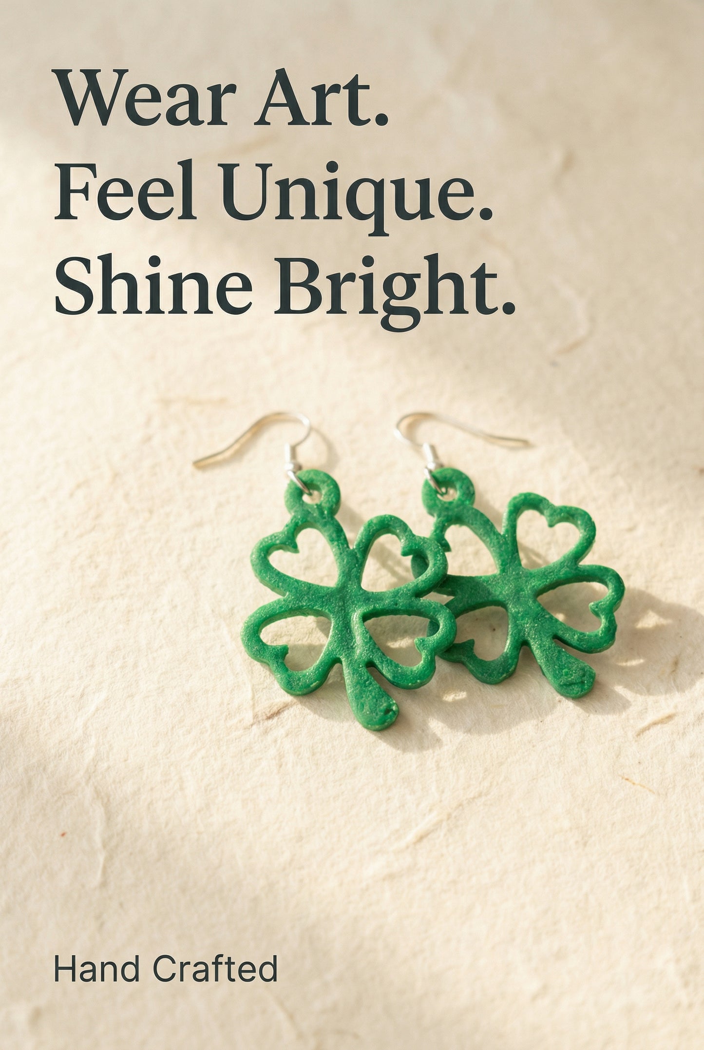 Green Shamrock Earrings — St. Patrick’s Day Collection